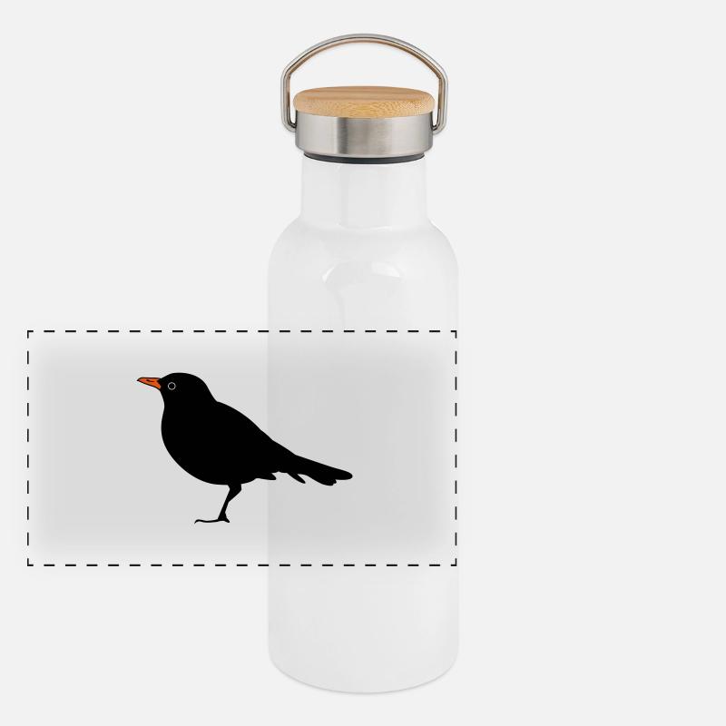 Panorama Thermosflasche mit Bambusdeckel