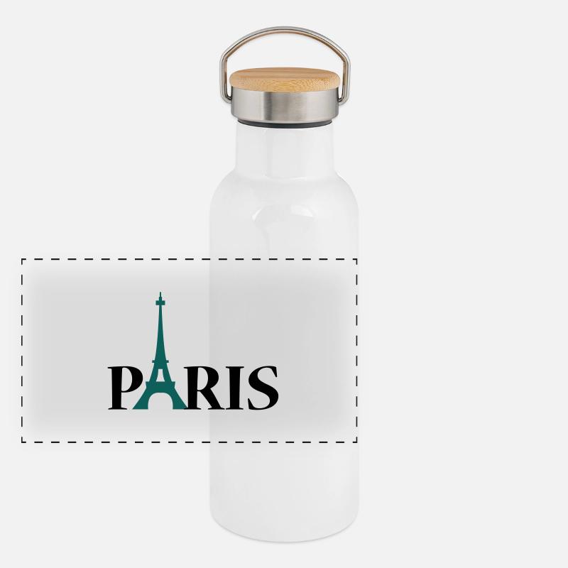 Paris Eiffeltoren / Eiffeltower / Tour Eiffel Panoramic Thermal Bottle with Bamboo Lid
