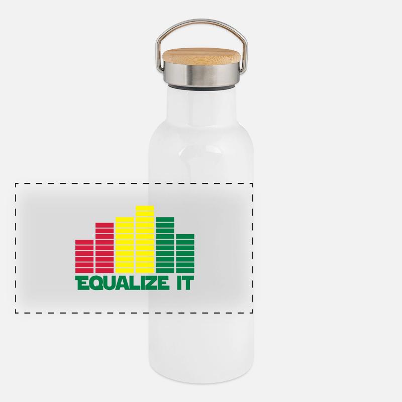 equalizer music Gourde isotherme avec bouchon en bambou