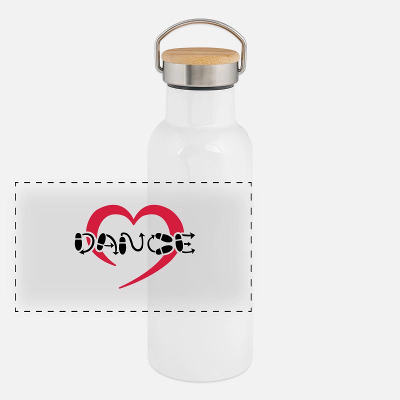 Hearty Dance Panorama Thermosflasche mit Bambusdeckel
