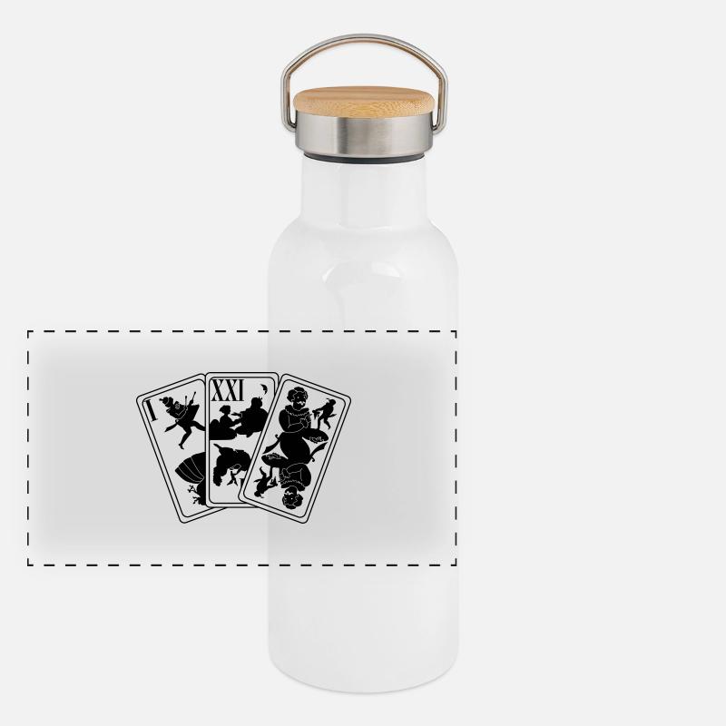 Tarock Panorama Thermosflasche mit Bambusdeckel