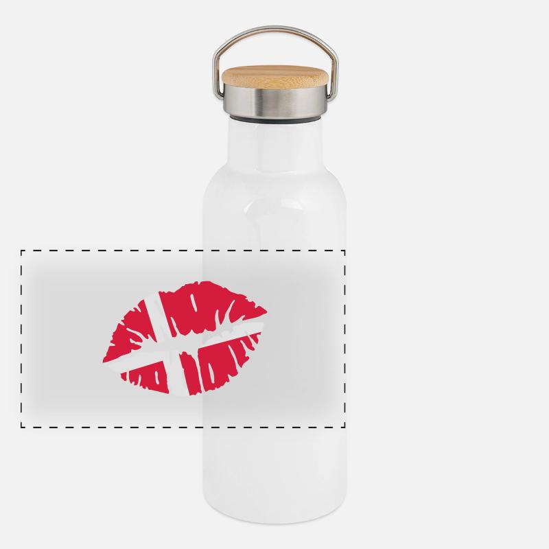 Dänemark Panorama Thermosflasche mit Bambusdeckel