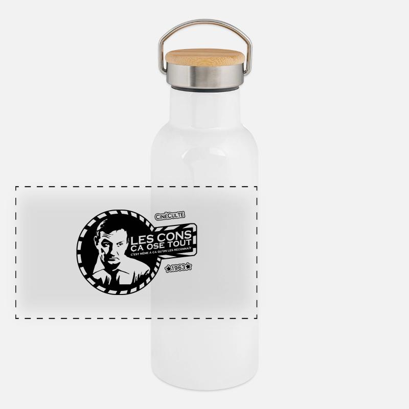 les cons ça ose tout Gourde isotherme avec bouchon en bambou