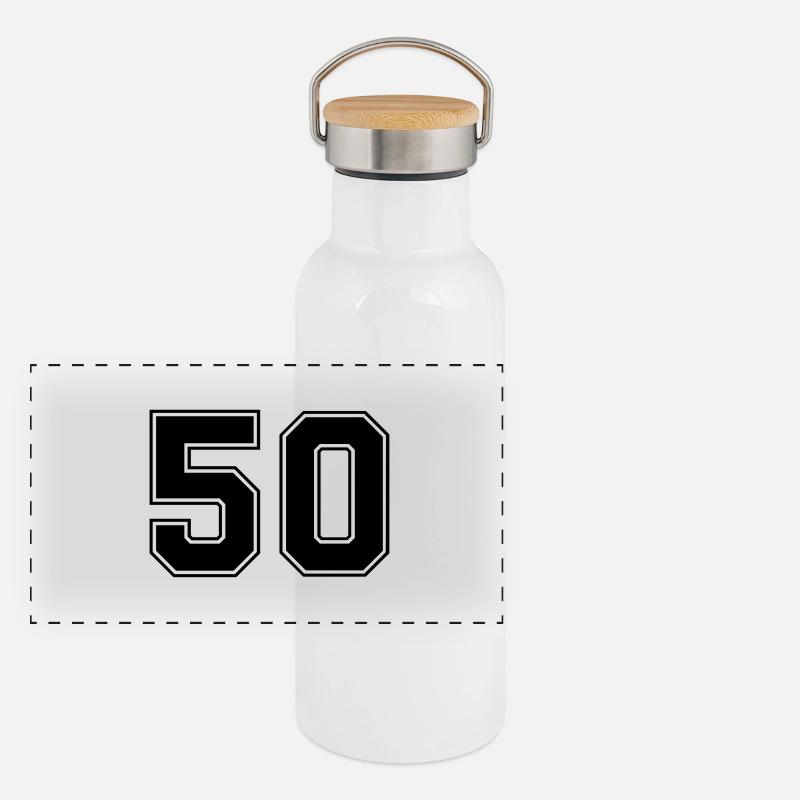 Panorama Thermosflasche mit Bambusdeckel