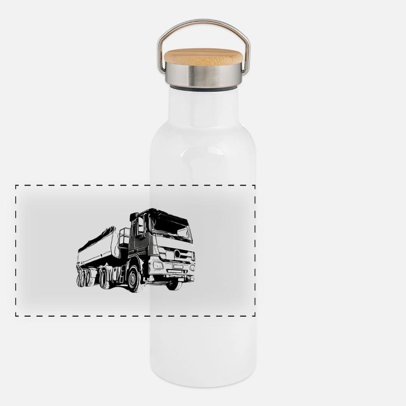 Trucks Panoramic Thermal Bottle with Bamboo Lid