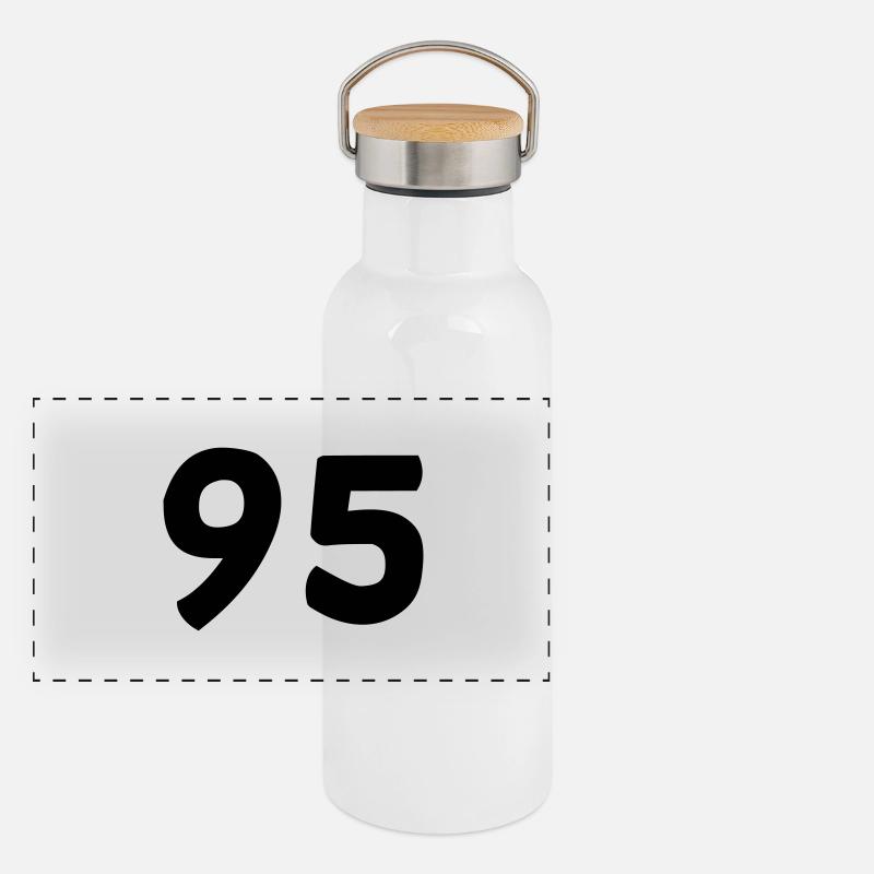95 Gourde isotherme avec bouchon en bambou