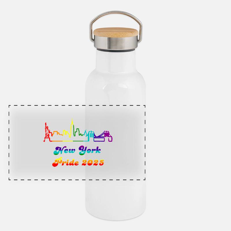 Pride 2025 NY Panoramic Thermal Bottle with Bamboo Lid