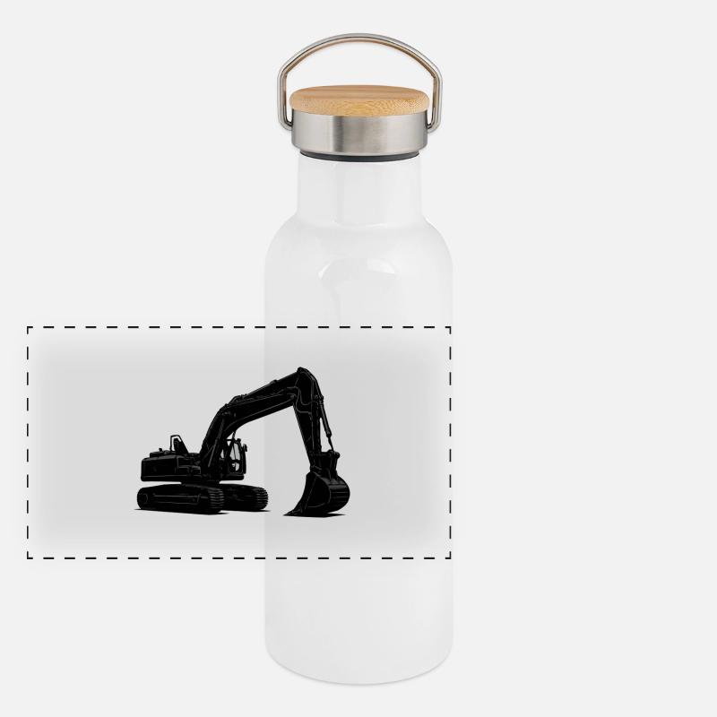 excavatrice Gourde isotherme avec bouchon en bambou
