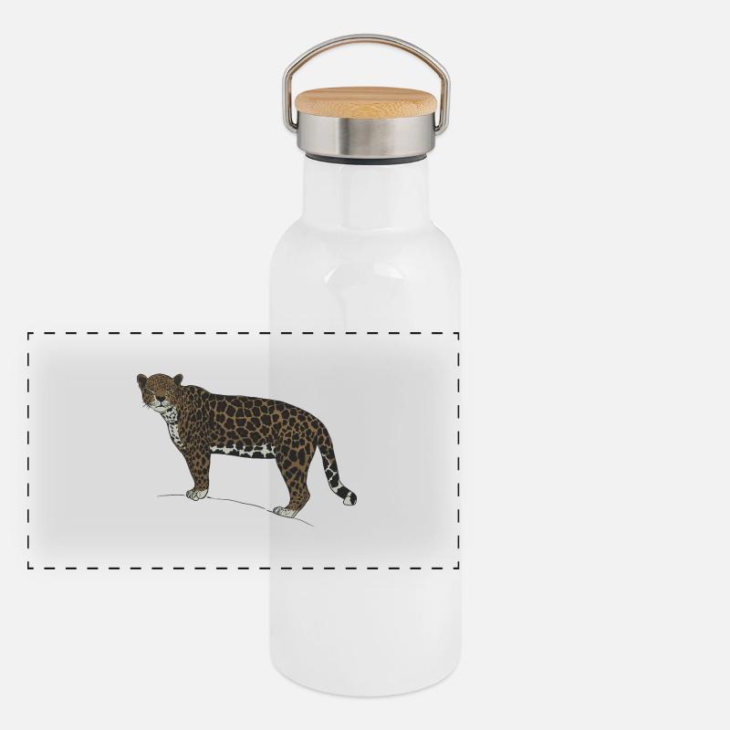 Panorama Thermosflasche mit Bambusdeckel