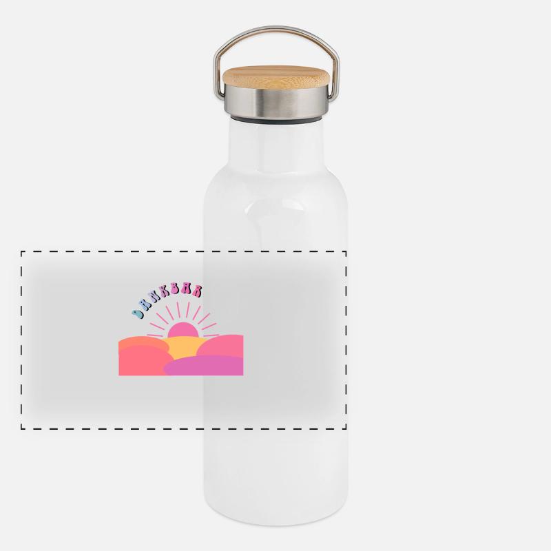 Gratitude Is Healing - Gift Idea - Gift Panoramic Thermal Bottle with Bamboo Lid