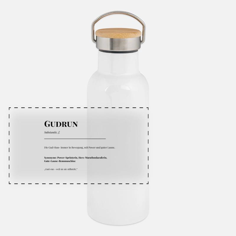 Panorama Thermosflasche mit Bambusdeckel
