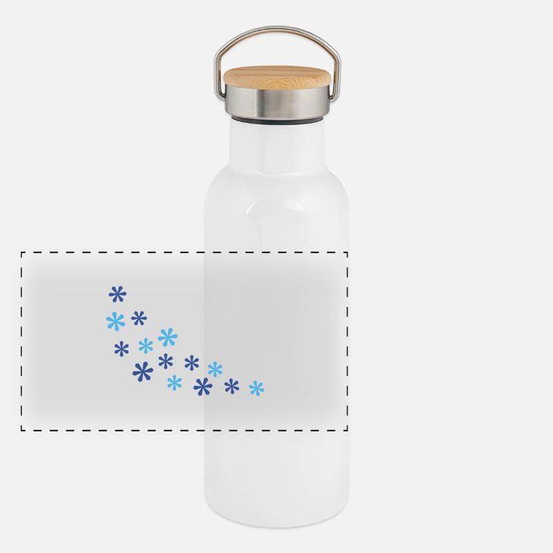 Schneeflocken Panoramic Thermal Bottle with Bamboo Lid