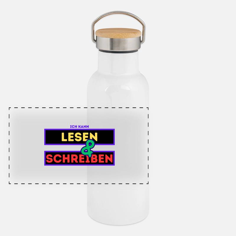 Read and write Panoramic Thermal Bottle with Bamboo Lid