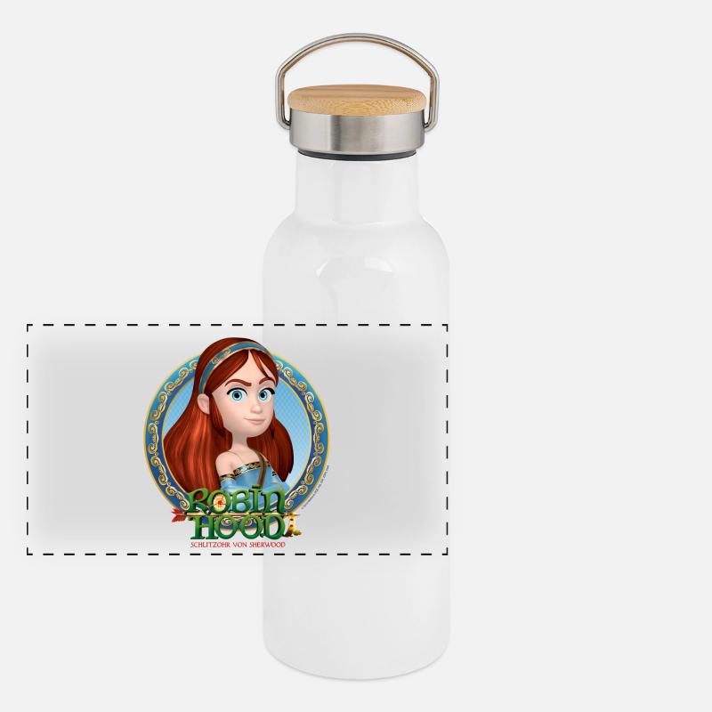 Robin des Bois Portrait de la Pucelle Marian Gourde isotherme avec bouchon en bambou