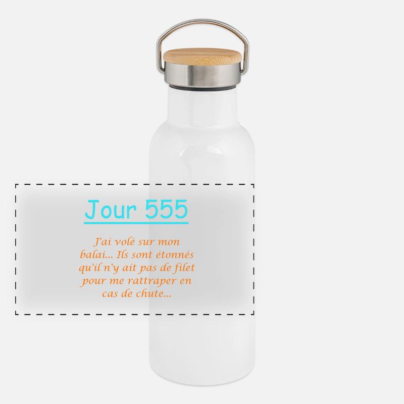 Tag 555 – Magischer Flug ohne Netz Panorama Thermosflasche mit Bambusdeckel