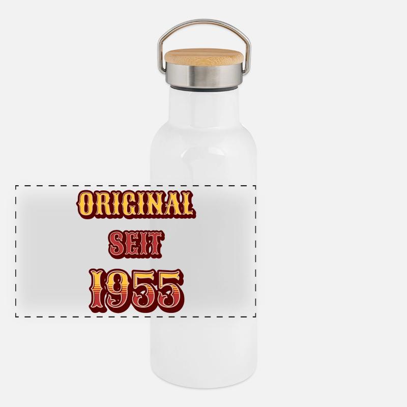 ORIGINAL SEIT 1955 Panorama Thermosflasche mit Bambusdeckel