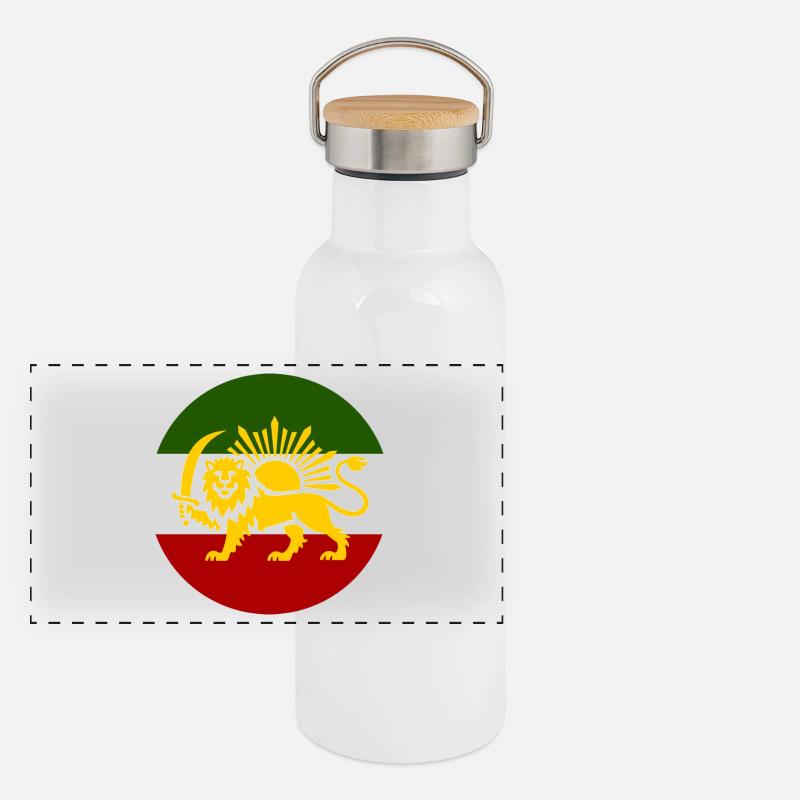 Freies Iran Panorama Thermosflasche mit Bambusdeckel