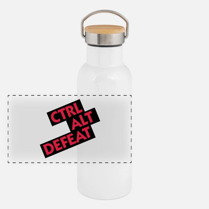 Ctrl Alt Defeat Panoramic Thermal Bottle with Bamboo Lid