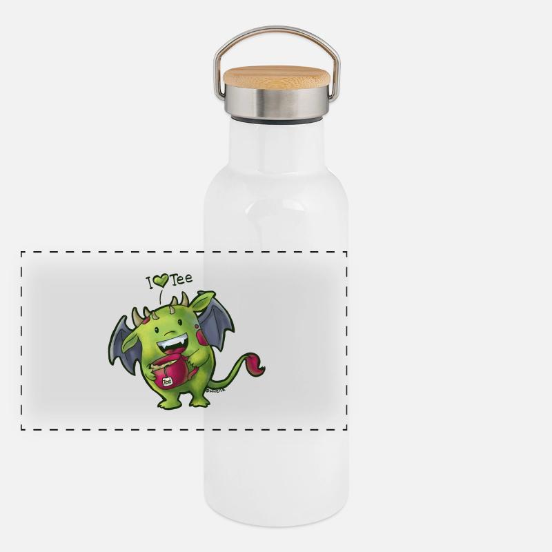 Tee Monster Gourde isotherme avec bouchon en bambou