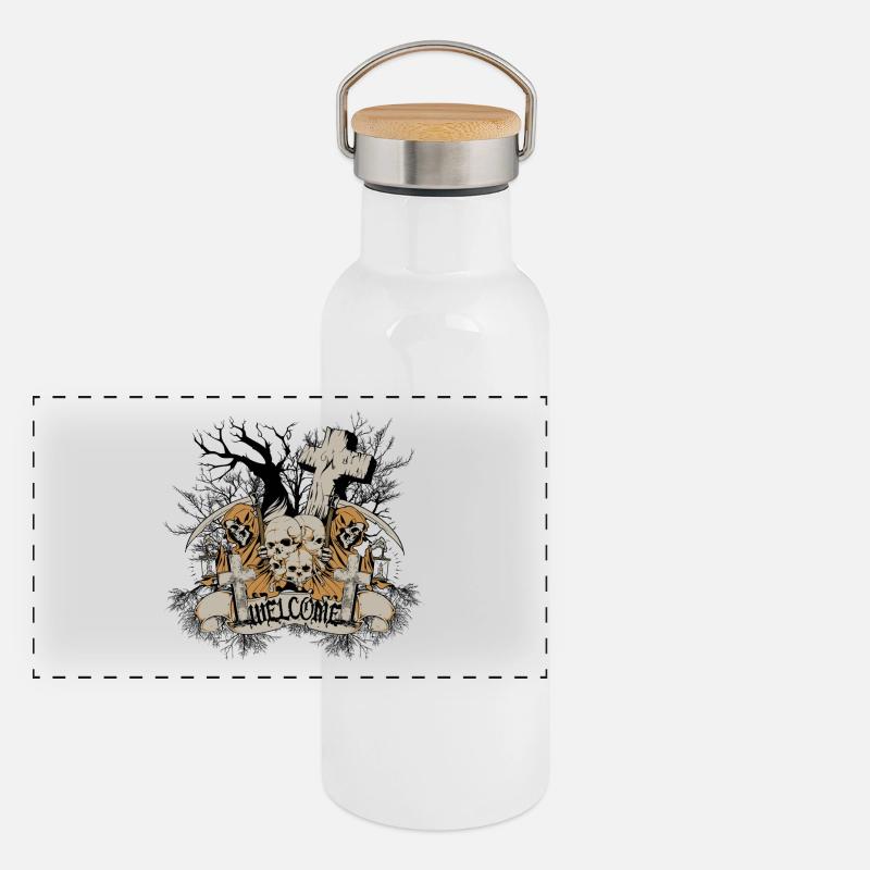 graveyard welcome Panoramic Thermal Bottle with Bamboo Lid