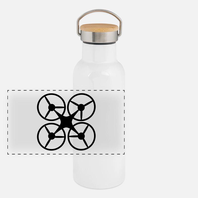 6061912 121684366 drone Gourde isotherme avec bouchon en bambou