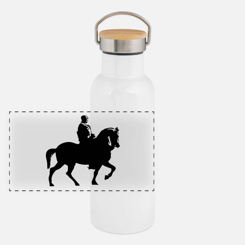 Cheval et cavalier | Ritter | Lance Riding Armure Gourde isotherme avec bouchon en bambou