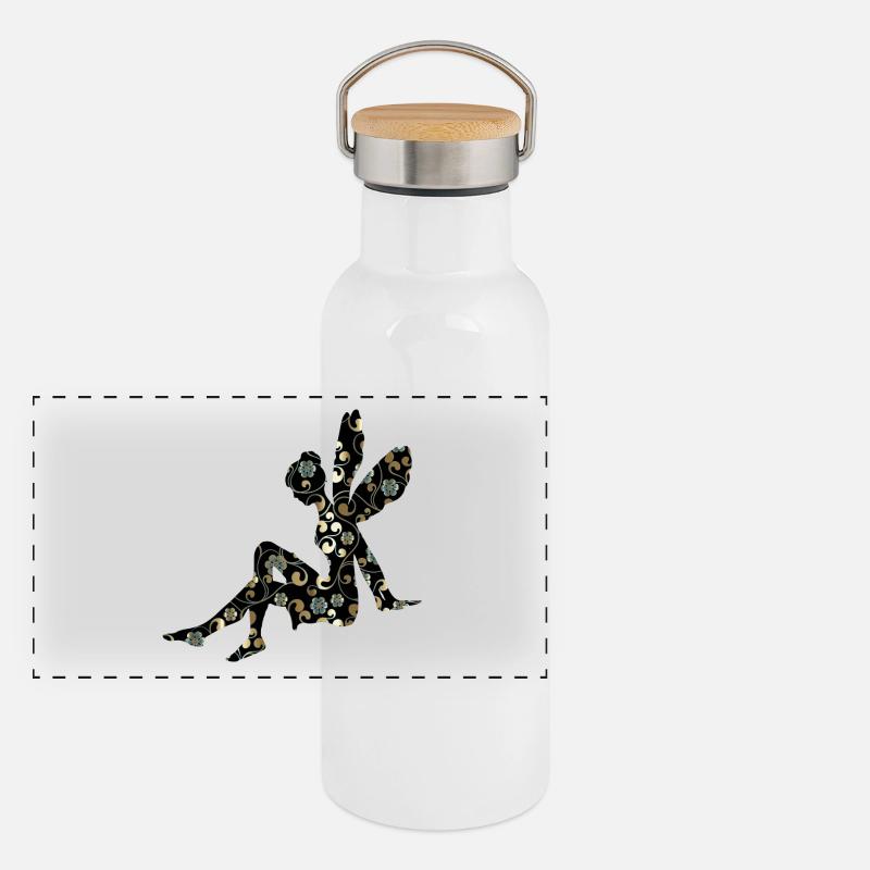 fée elfe Gourde isotherme avec bouchon en bambou