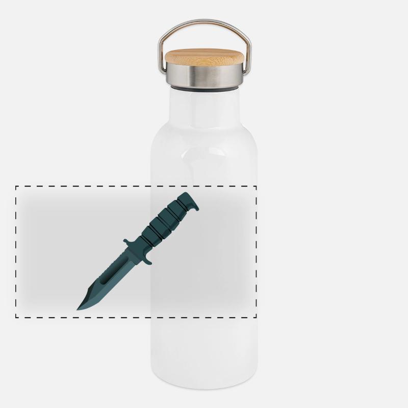 knife Panoramic Thermal Bottle with Bamboo Lid