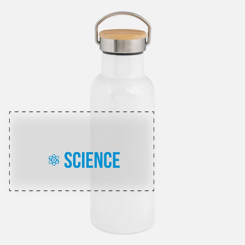Mangez la répétition de la science du sommeil Gourde isotherme avec bouchon en bambou