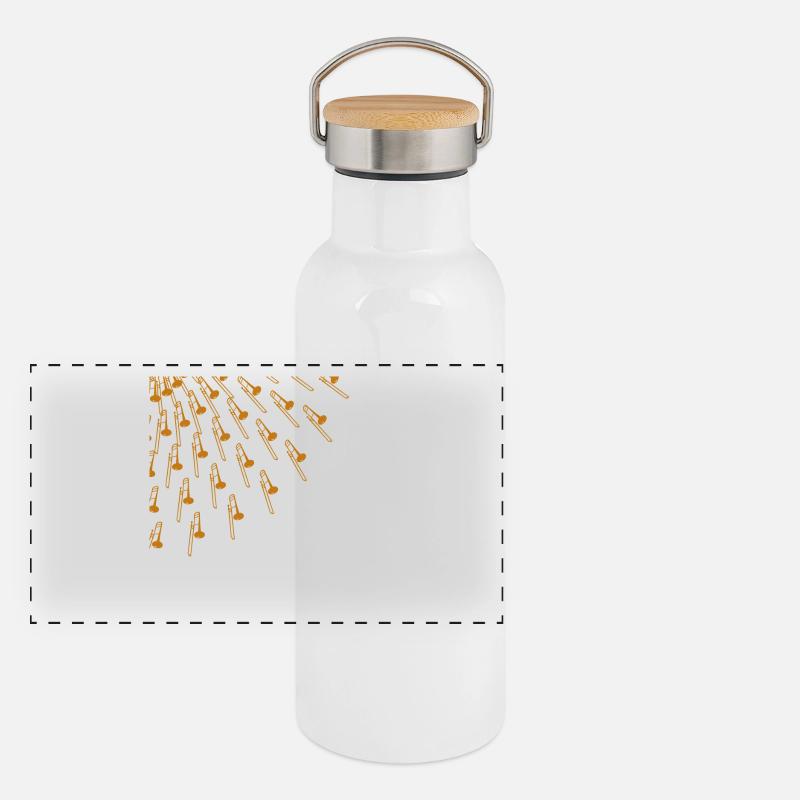 Posaune Panorama Thermosflasche mit Bambusdeckel