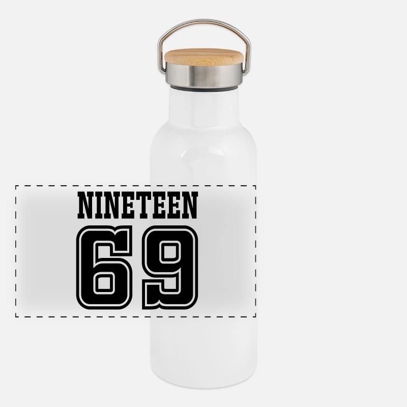 1969 Gourde isotherme avec bouchon en bambou