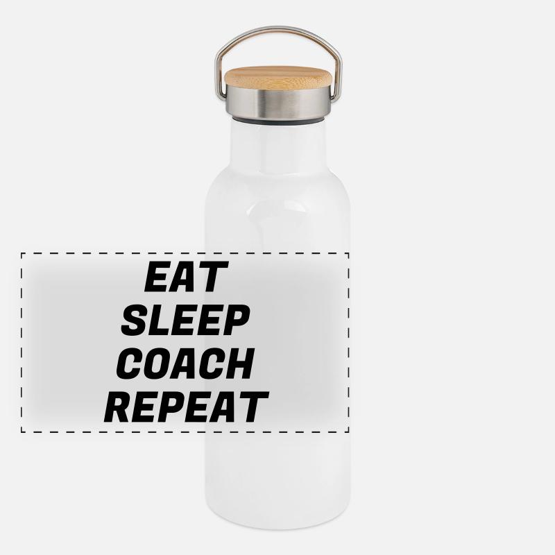 Coach / Coaching / Entraineur / Sport Gourde isotherme avec bouchon en bambou