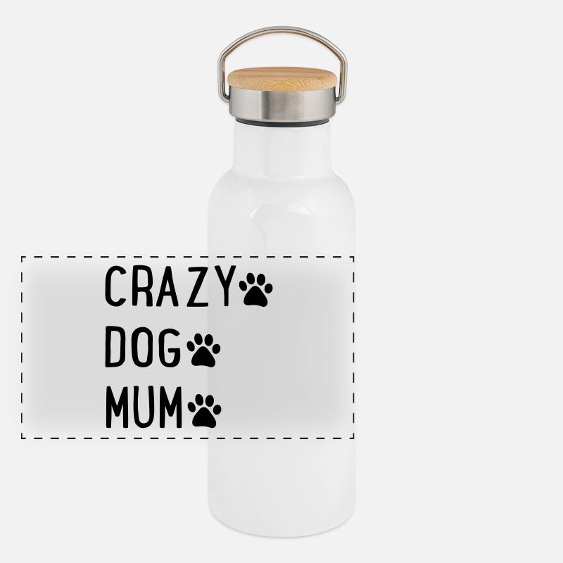 Hunde Mama Panorama Thermosflasche mit Bambusdeckel