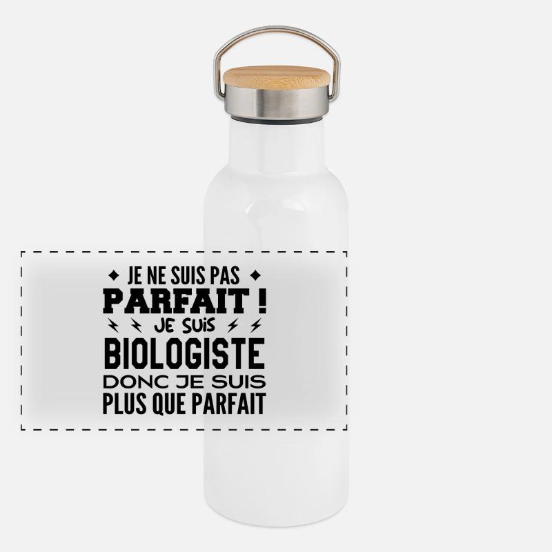 Un Biologiste plus que parfaite, métier de rêve Gourde isotherme avec bouchon en bambou