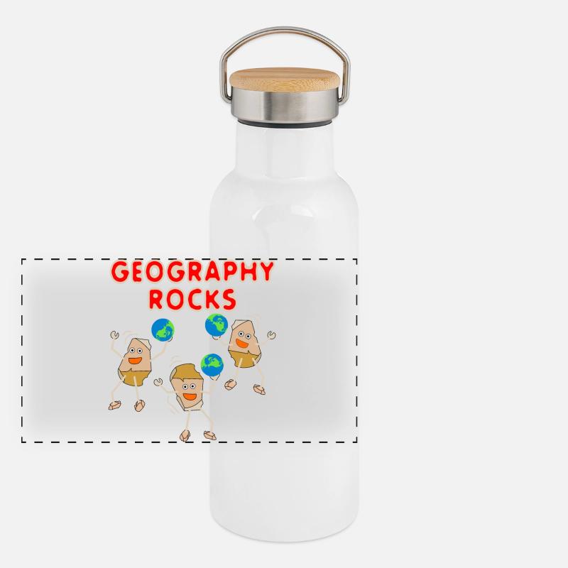 Three Geography Rocks Panoramic Thermal Bottle with Bamboo Lid