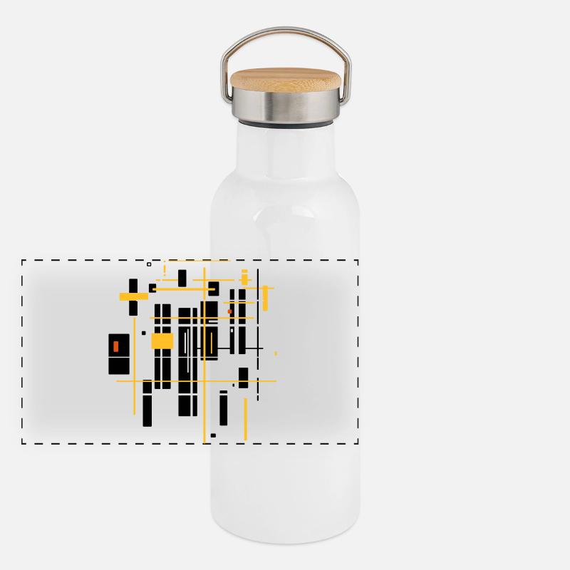 Architecture minimaliste Gourde isotherme avec bouchon en bambou