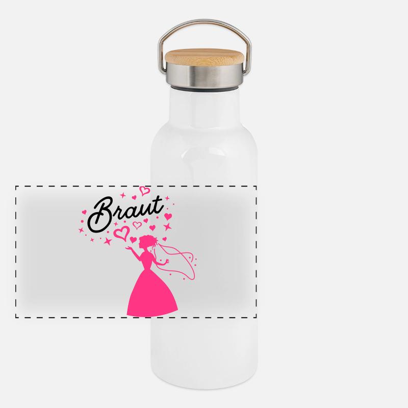 junggesellinnenabschied braut Panorama Thermosflasche mit Bambusdeckel