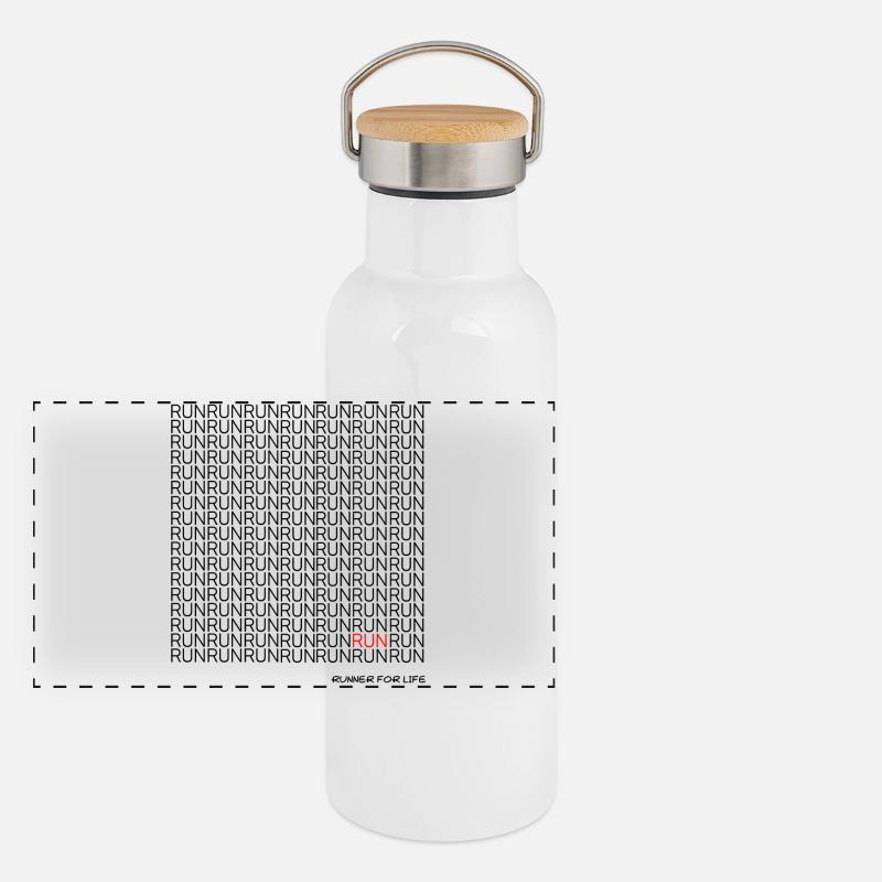 coureur Gourde isotherme avec bouchon en bambou