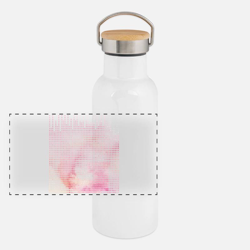 Letter G, Name, der Buchstabe G Panorama Thermosflasche mit Bambusdeckel