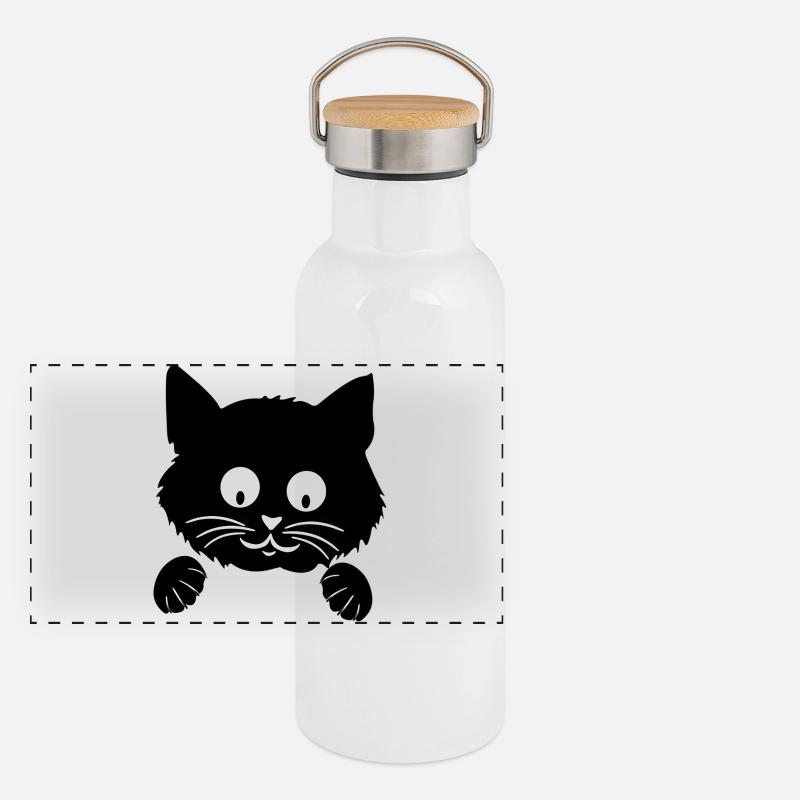 Gourde isotherme avec bouchon en bambou