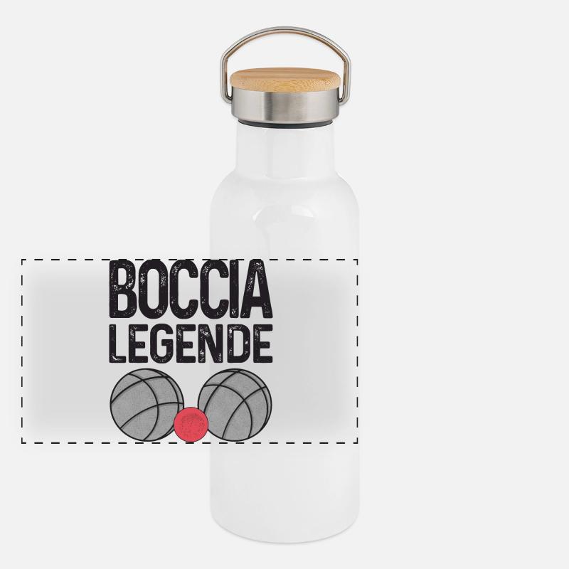 Boccia Player Boccia Legend Balls Boccia Panoramic Thermal Bottle with Bamboo Lid
