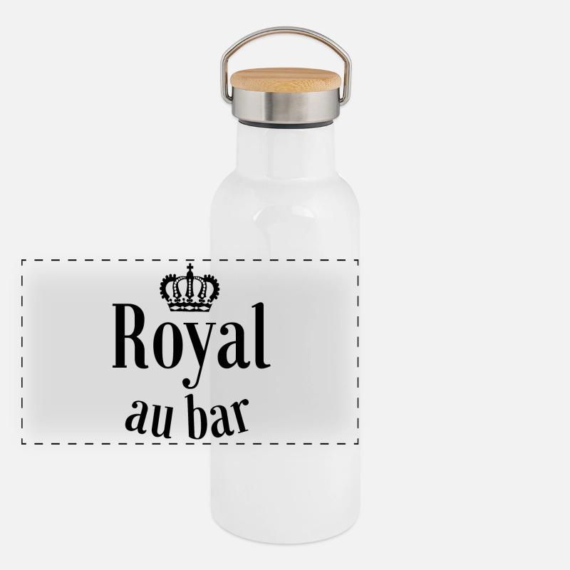 Bier, Biertrinker, Royal an der Bar Panorama Thermosflasche mit Bambusdeckel