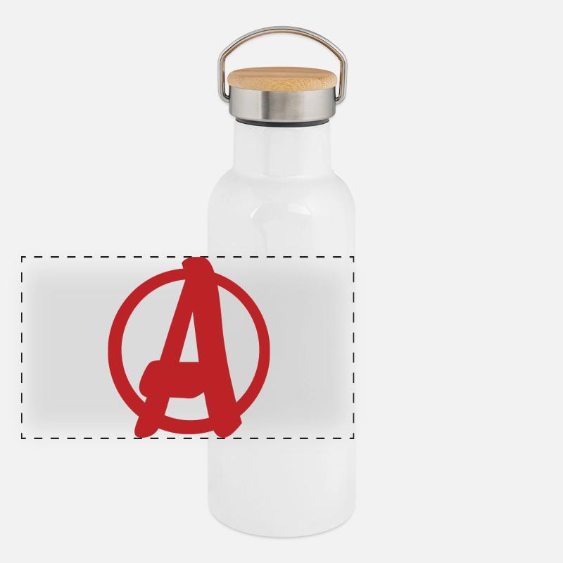 Cool simple Un logo Gourde isotherme avec bouchon en bambou