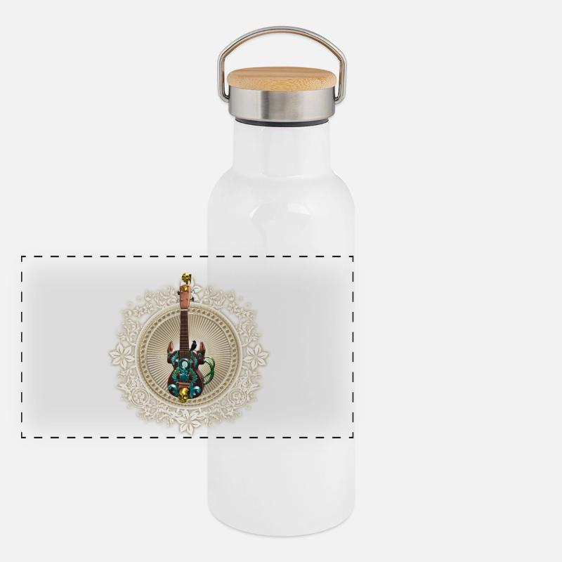 Fantasy guitar Panoramic Thermal Bottle with Bamboo Lid