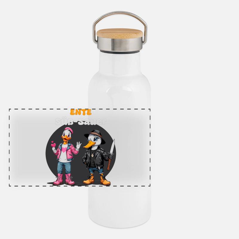 Canard Sucré - Aigre Gourde isotherme avec bouchon en bambou