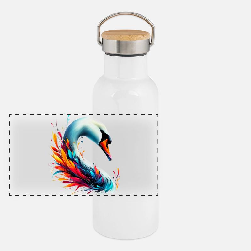 Cygne Gourde isotherme avec bouchon en bambou