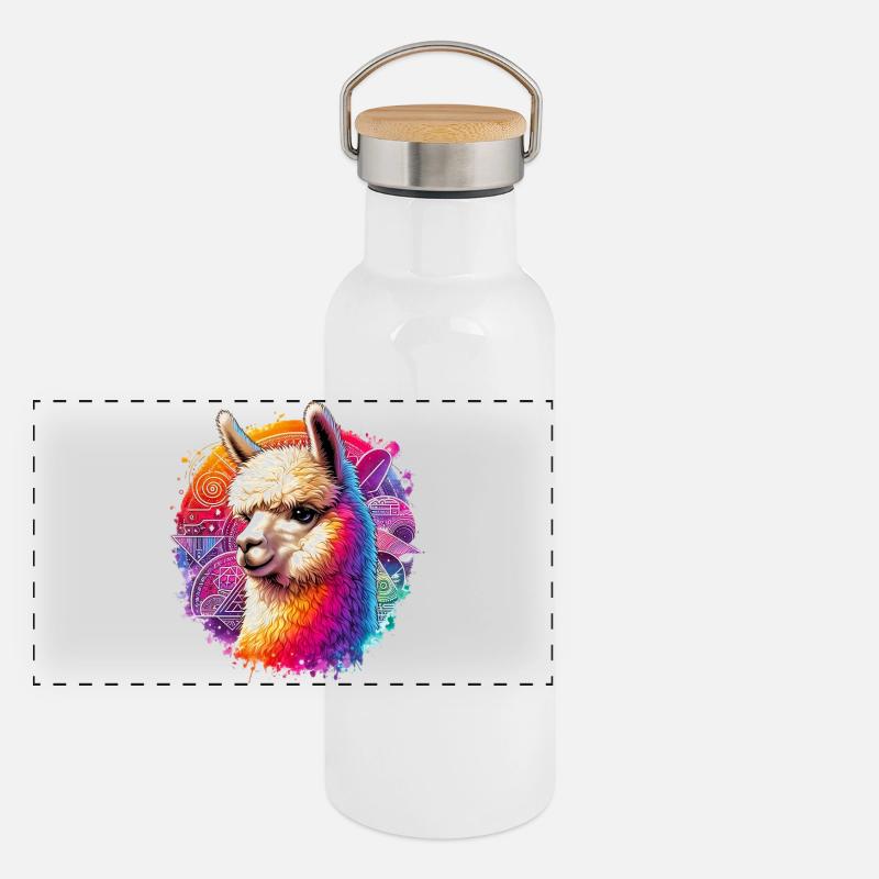 Alpaga Gourde isotherme avec bouchon en bambou