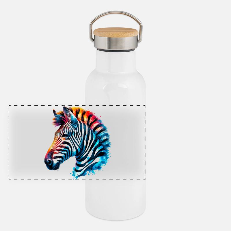 Panorama Thermosflasche mit Bambusdeckel