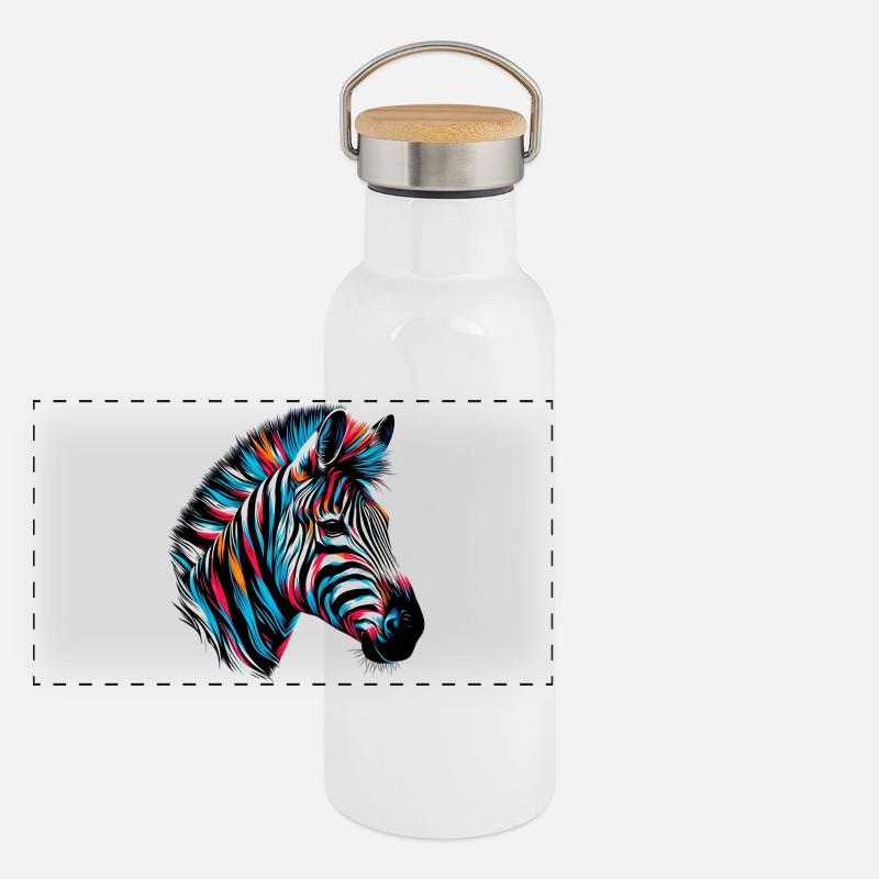 Zebra Panoramic Thermal Bottle with Bamboo Lid