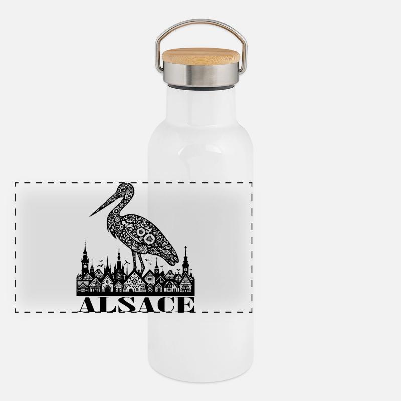 ALSACE Panoramic Thermal Bottle with Bamboo Lid
